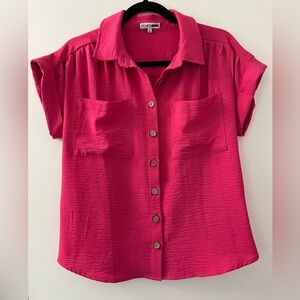 Pink Oversized blouse from Fashion Nova in medium.